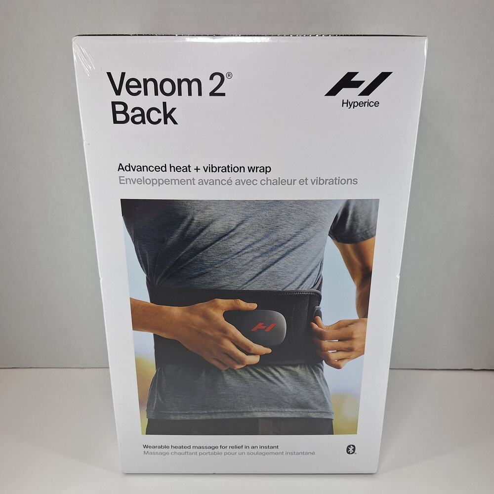 New Hyperice Venom 2 Back Advanced Heat + Vibration Massager Wrap V20001